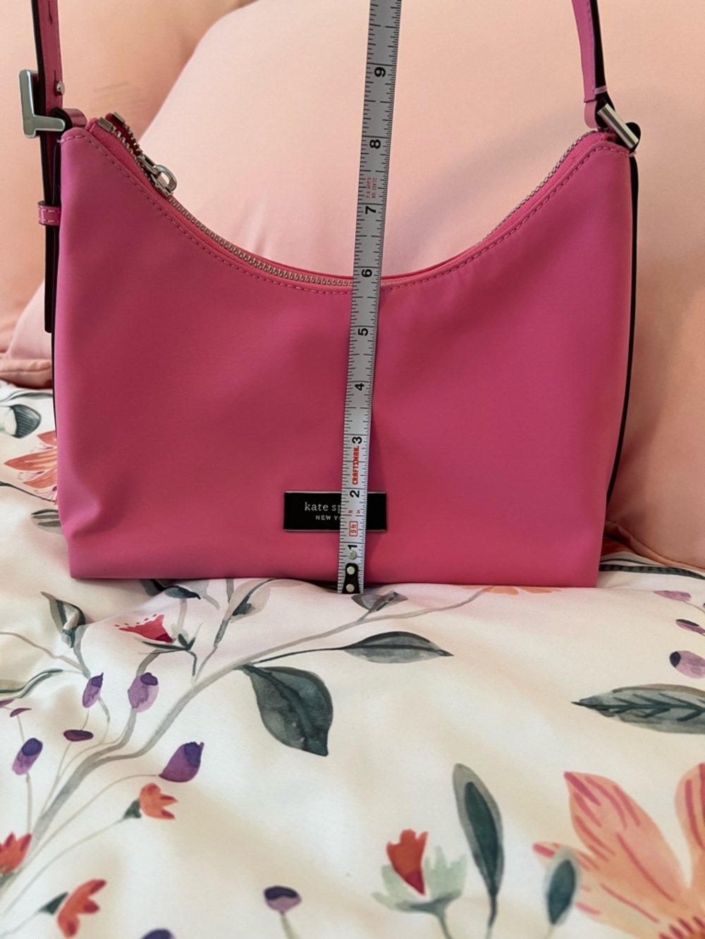 kate spade Pink Shoulder Bag Black Logo - Picture 10 of 12